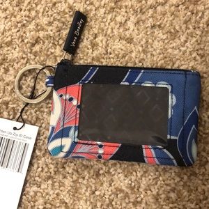 NWT Vera Bradley lotus flower swirl zip ID case